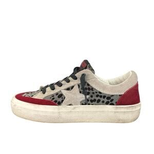 Vintage Havana Rooster Animal Cheetah Print Low Top Lace Up Sneakers Shoes 7.5